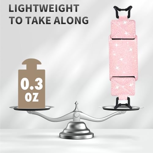 MoKo 2 Pack Hand Strap for 6-8" Kindle eReaders Tablets, Shiny Pink White - color: Shiny Pink+white