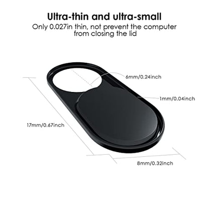 Laptop Camera Cover Slide, 0.027 Inch Ultra-Thin Metal Camera Privacy Covers, Webcam Cover Camera Cover Slide for iPhone, iPad, Mac, MacBook, Laptop, PC, Protect Your Privacy Security (Black-3 Pack) - color: Black - 3 Pack