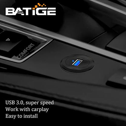 Alloy Single Port USB 3.0 Dashboard Port Car Mount Flush Cable, Male to Female Waterproof Extension Cable for Car Truck Boat Motorcycle with LED Indicator 1ft - style: Single Port 1ft