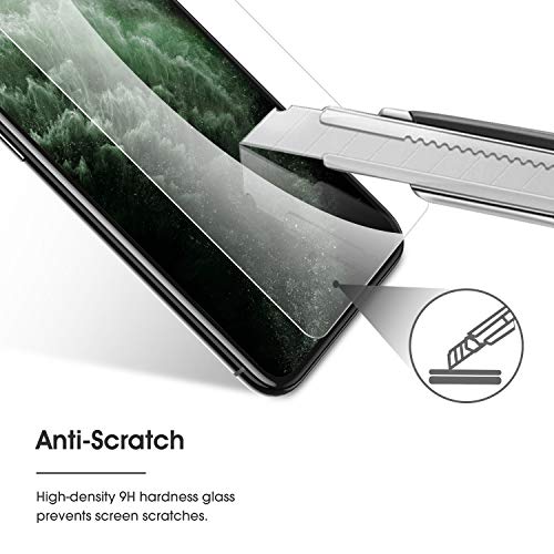OMOTON Pack of 4 Tempered Glass Screen Protector Film for iPhone 11 Pro/X/XS [Installation Kit Provided] Anti-Scratch, Easy Installation, Bubble-Free, Transparent [5.8 Inches/5.8 Inches) - size: iPhone X