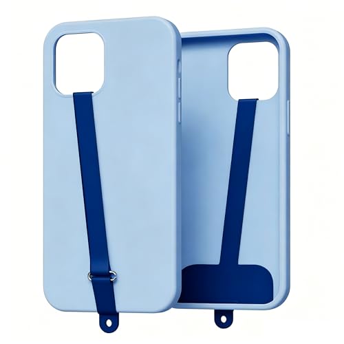 2-in-1 Bilymate Silicone Phone Tether Tabs & Holder Strap Anti-Lost Finger Grip Lanyard for Phones 2 Pack(Black+Blue)