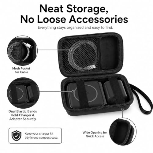 ANKHOH Travel Case for Iseyyox/for QUZUDN/for RTOPS 3 in 1 Wireless Charger - color: Black