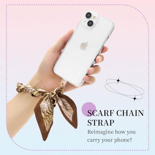 ZOOEASS Phone Wrist Lanyard Gold Metal Scarf Phone Charm Strap with Tether Tab Women Phone Chain Accessories for Handbags - color: Style 10
