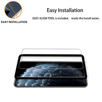 Easy Alignment Frame Designed For iPhone11 Pro/iPhone Xs/iPhone X Tempered Glass Screen Protector Film 2-Pack