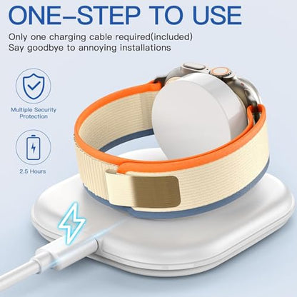 2Pack for Apple Watch Charger Stand, Magnetic Fast Charging Dock for Travel - color: 2P-White