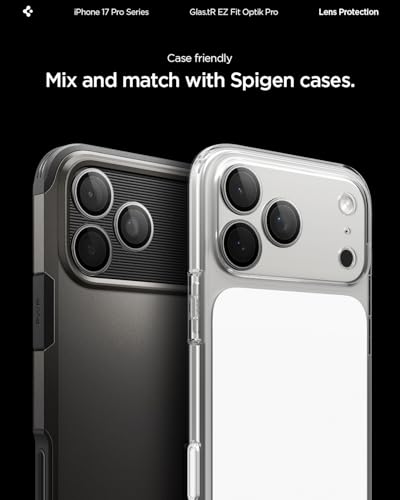 Spigen Camera Lens Protector for iPhone 17 Pro Max / 17 Pro - Gray - color: Gray