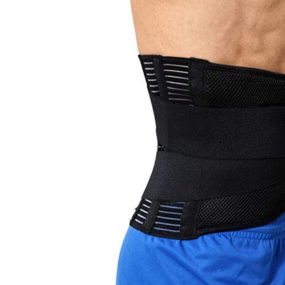 NeoTech Care Adjustable Compression Back Brace Lumbar Support Belt, Black, Size XL - size: X-Large (Pack of 1)