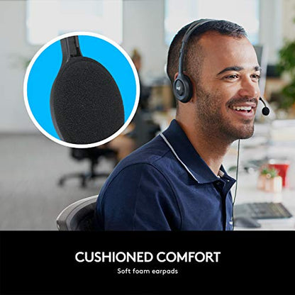 Logitech H111 Stereo Headset with 3.5 mm Audio Jack - Black