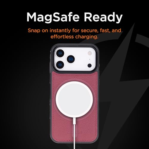 Bayelon iPhone 17 Pro Trifold Wallet Case - RFID & MagSafe Compatible - Burgundy - color: Burgundy, size: iPhone 17 Pro
