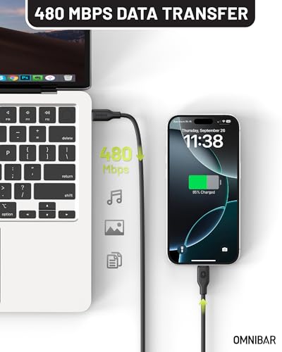 Silicone USB C to Lightning Cable 6FT, MFi Certified iPhone Cord - color: C to L Silicone Black