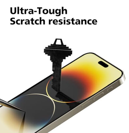 2 PACK Premium Glass Screen Protector for iPhone 15 Pro with [Easy Auto Dust Removal Installation Kit & Bubble Free] 3D Edge Full Coverage, 9H Hardness, Scratch Resistance, Shatterproof, - size: iPhone 15 Pro