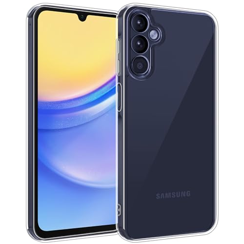 TENOC Phone Case for Samsung Galaxy A15 4G/5G, Clear Case Non-Yellowing Protective Bumper Hard Back Cover - color: Clear Anti-Yellowing, size: A15