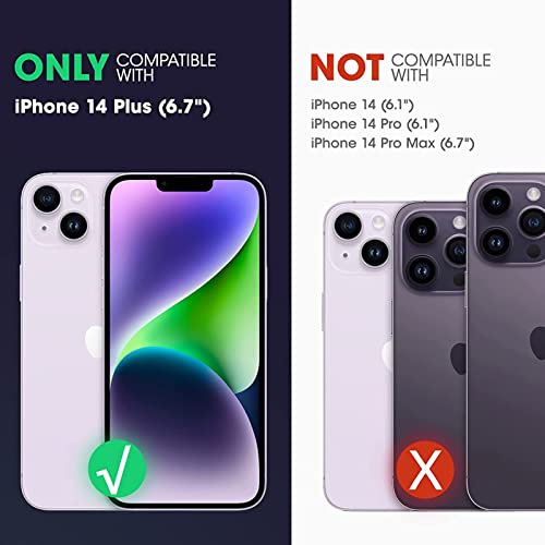 Battery Case for iPhone 14 Plus, Upgraded 12000mAh High Capacity Rechargeable Portable Extended Charger Case Wireless Charging Compatible with iPhone 14 Plus (6.7 inch) Charging Case & Carplay (Black) - size: iPhone 14 Plus (6.7 inch)