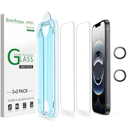 amFilm OneTouch for iPhone 17e / iPhone 16e Screen Protector Tempered Glass - size: IPH16e-6.1”