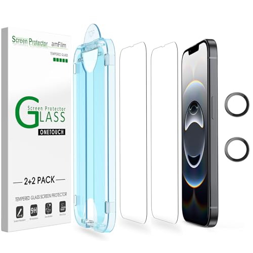 amFilm OneTouch for iPhone 17e / iPhone 16e Screen Protector Tempered Glass - size: IPH16e-6.1”