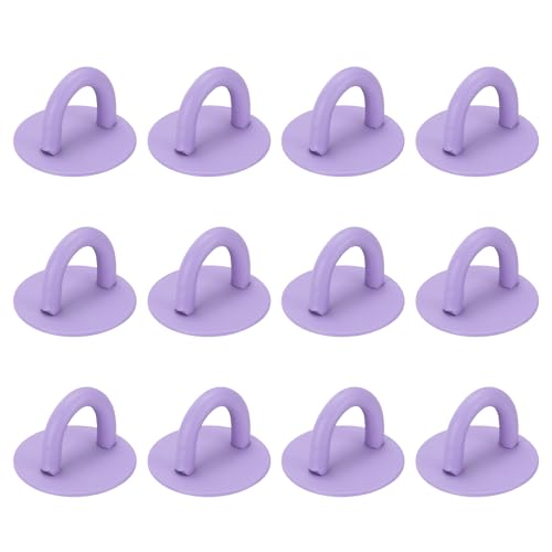 12Pcs Phone Ring Holder (0.7 Inch) - Adhesive Round Shaped Phone Finger Grip Hook Smartphones Keychain Ring Charm Loop for DIY Tablet Case Accessories, Purple - color: Purple