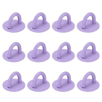 12Pcs Phone Ring Holder (0.7 Inch) - Adhesive Round Shaped Phone Finger Grip Hook Smartphones Keychain Ring Charm Loop for DIY Tablet Case Accessories, Purple - color: Purple