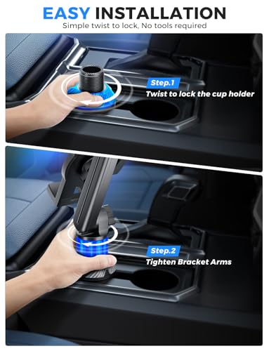 eSamcore Cup Holder Tablet Mount for Truck, Car Tablet Holder, iPad Stand