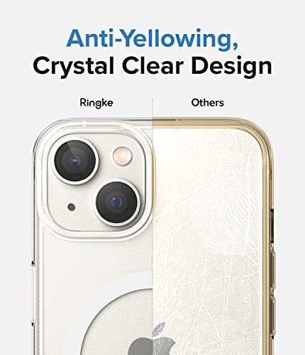 Ringke Fusion for iPhone 14 Case [Compatible with MagSafe] Oil & Dirt Resistant Anti-Fingerprint Technology Prevents Oily Smudges - Magnetic Matte Clear - size: iPhone 14