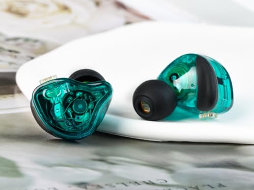 YINYOO CCZ Melody Gaming Earbuds Wired in Ear Hearphones with Microphone IEM HiFi Bass with 1DD 1BA Hybrid, Detachable Cable for Smartphones/PC/Tablet/Gaming/Video/Music/Calling (Green, with mic) - color: Green, size: 3.5mm-With Microphone, style: 3.5mm-W