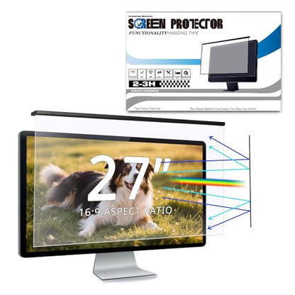 Removable Hanging 27" Monitor Blue Light Blocking Screen Protector