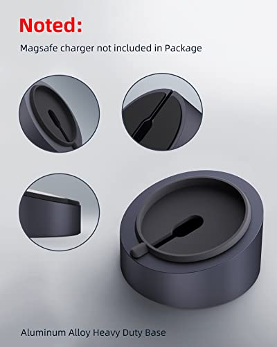 Stouchi Mag- Safe Charger Stand for 25W/15W MagSafe Charger Heavy-Duty Premium Metal Holder Base Desktop Tablet Mount for iPhone 17/16 Pro /16/15 Pro/15/14/13/12 -Grey - color: Grey