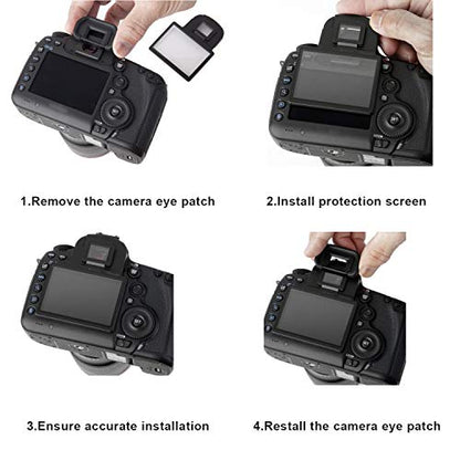 Screen Protector Compatible with Canon 5D Mark III IV with Clip-On Frame - Shatterproof Snap Installation, No Adhesive or Bubbles, Anti-Scratch Edge Protection - size: Screen Protector for Canon 5DS 5D Mark III IV
