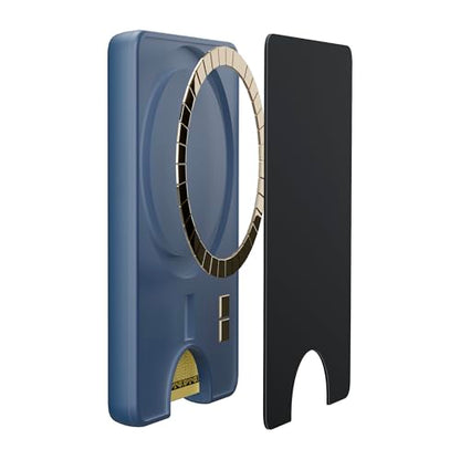 Casely MagWallet | Navy | Slim Wallet Card Holder | Compatible with MagSafe | Soft-Touch Hard Silicone | Holds Up to 3 Cards - color: Navy