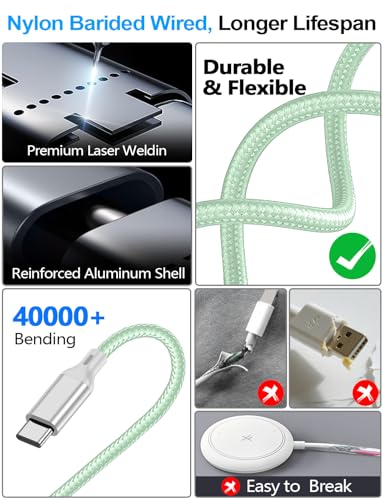 4-in-2 Multi Charging Cable for Apple Watch Charger/iPhone/Galaxy Charger - color: 2-Green+Green, size: 1.2M