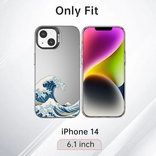 for iPhone 13 Pro Case, TPU, Drop Protection, Waves | Matte Silver Back, Shockproof, Fade-resistant, Anti-yellow, Lens Protection, Precise Cutout, Slim grip, Waves - color: Waves, size: iPhone 13 Pro