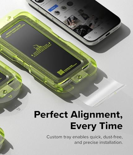 Ringke for iPhone 17 Screen Protector [Easy Slide Privacy, 2 Pack] - size: iPhone 17