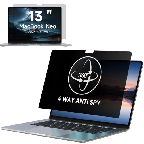 IPROKKO 360° Privacy Screen (Matte) for 2026 MacBook Neo 13-inch A18 Pro - size: Mac-Neo-13"