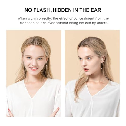 Smallest Invisible Earbuds Wireless Ear Buds Bluetooth in Ear Mini Discreet Small Tiny Earpiece Sleep Earbuds Hidden with Charging Case Headphones for Small Ears Work Sleeping Android iOS Yellow - color: Yellow
