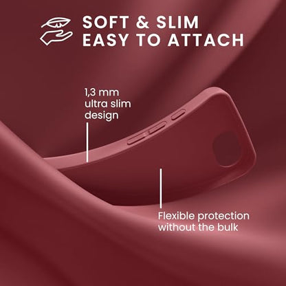 kwmobile Case Compatible with Apple iPhone 17e / iPhone 16e Case - Soft Slim Protective TPU Silicone Cover - Bordeaux Violet - color: bordeaux violet