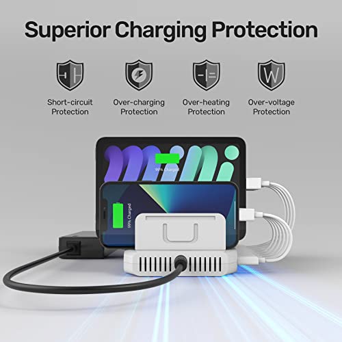 Unitek 96W 10-Port USB iPad Charging Station with Quick Charge 3.0 - color: QC3.0*2,White, size: Pack of 1