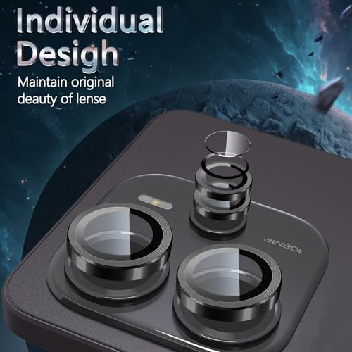 1 Pack Camera Lens Frame for Xiaomi Redmi Note 14 4G, 9H Glass Screen Protector Anti-Scratch, Tempered Glass Metal Individual Camera Cover Accessories for Xiaomi Redmi Note 14 4G, Black - size: for Redmi Note 14 4G