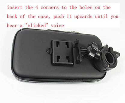 Touch Screen Bike Mount Waterproof Phone GPS Case Bicycle Handlebar Holder Bag for iPhone 16 Plus 15 14 13 Pro Max iPhone 16 Pro XR Samsung Galaxy A15 A35 S23 FE OnePlus Nord N200 Google Pixel 7 6