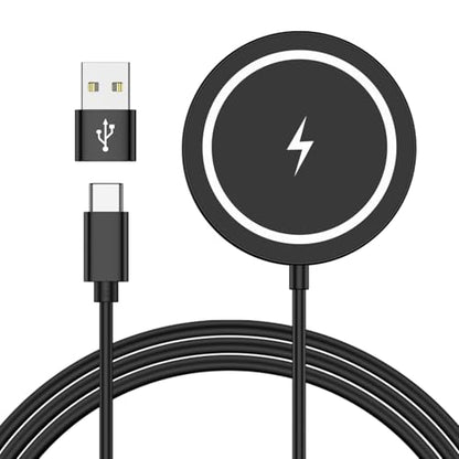 Magnetic Wireless Charger Samsung Fast Charging Pad for Samsung Galaxy S26+ - color: Black