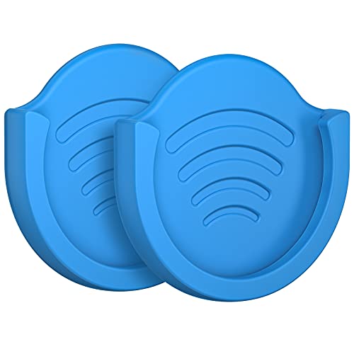 pop-tech Phone Grip for Socket Holder, 2 Pack Silicone Car Phone Mount Adhesive for Collapsible Grip & Stand with 3M Adhesive Replacement for Car Dashboard, Desk, Wall, Home, Office Blue - color: Blue