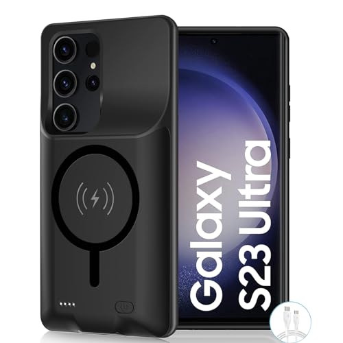 Battery Case for Galaxy S22 Ultra/S23 Ultra,[12000mAh]large capacity Slim Portable Protective Fast Charging Case Backup Power Bank Battery Case Compatible with Samsung Galaxy S22 Ultra/S23 Ultra-Black - size: Galaxy S22 Ultra/S23 Ultra