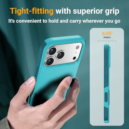 jaroco Magnetic for iPhone 17 Pro Max Case Heavy Duty Rugged Dual-Layer Teal - color: Teal, size: iPhone 17 Pro Max