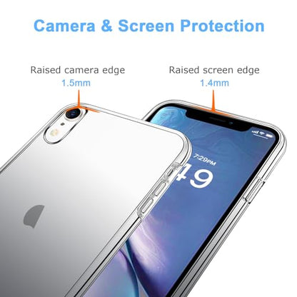 JJGoo Compatible with iPhone XR Case Clear Soft Transparent Shockproof Protective Slim Thin Bumper Phone Cover for XR, Gradient Black - color: Gradient Black