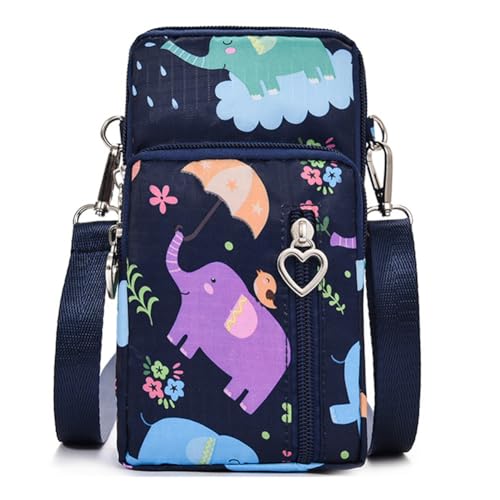 Small Crossbody Bag for Women - Mini Phone Purses with Crossbody Strap and Wallet - Nylon Arm Bag - color: B-green Plaid