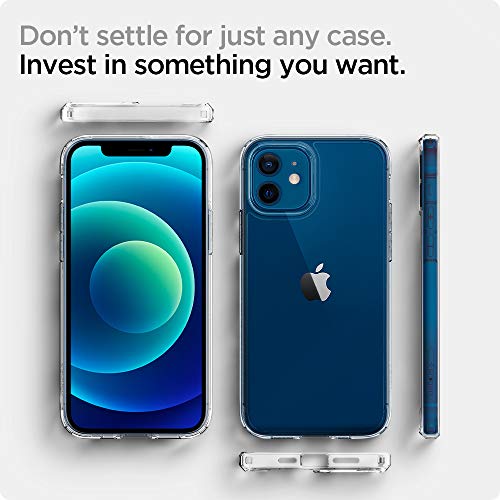 Spigen for iPhone 12 Mini Case, Ultra Hybrid [No Magnet Ring][Anti-Yellowing] - Crystal Clear - color: Crystal Clear, size: iPhone 12 Mini