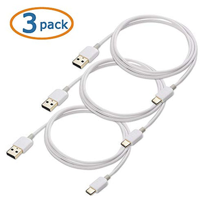 Cable Matters 3-Pack USB to USB C Charging Cable 3.3 ft with 3A Fast Charging in White for iPhone 16/15, Samsung Galaxy S23 Ultra, S23, S22 Note 20, LG G8, Google Pixel 7a, iPad Pro, Nintendo Switch - color: White, size: 3.3 Feet