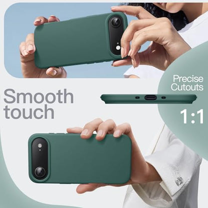 JETech Silicone Case for iPhone Air, Midnight Green | Silky Soft Touch, Shockproof Protection, Scratch Resistant, Microfiber Lining - color: Midnight Green, size: iPhone Air
