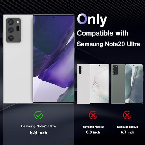 Case for Samsung Galaxy Note 20 Ultra, Military Grade Drop Protection Phone Case, Yellowing Resistant, Anti-Scratch Hard PC Back, Shockproof Hard Ultra-Thin Protective Cover, Clear - size: Samsung Galaxy Note 20 Ultra