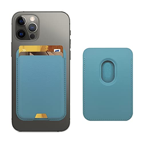 iLodn Magnetic Wallet Compatible with MagSafe for iPhone 17 16 15 14 13 12 Pro Max Air Plus Model, Mag 3 Safe Card Holder Stick on Accessories for Cell Phone & Case, Light Blue - color: Light Blue