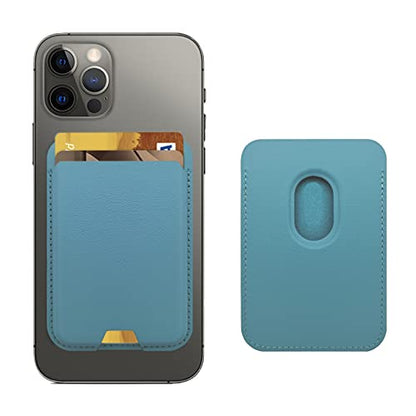 iLodn Magnetic Wallet Compatible with MagSafe for iPhone 17 16 15 14 13 12 Pro Max Air Plus Model, Mag 3 Safe Card Holder Stick on Accessories for Cell Phone & Case, Light Blue - color: Light Blue