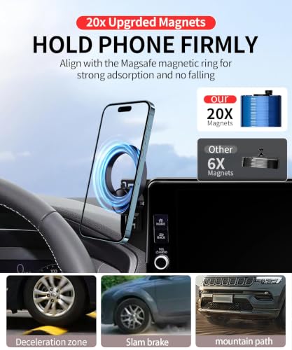 Car Phone Holder for Honda CR-V/HR-V/CRV 2023-2026 Accessories, 7/9" Screen - size: for 23-26 CR-V & 23-26 HR-V (7/9 inch screen only)